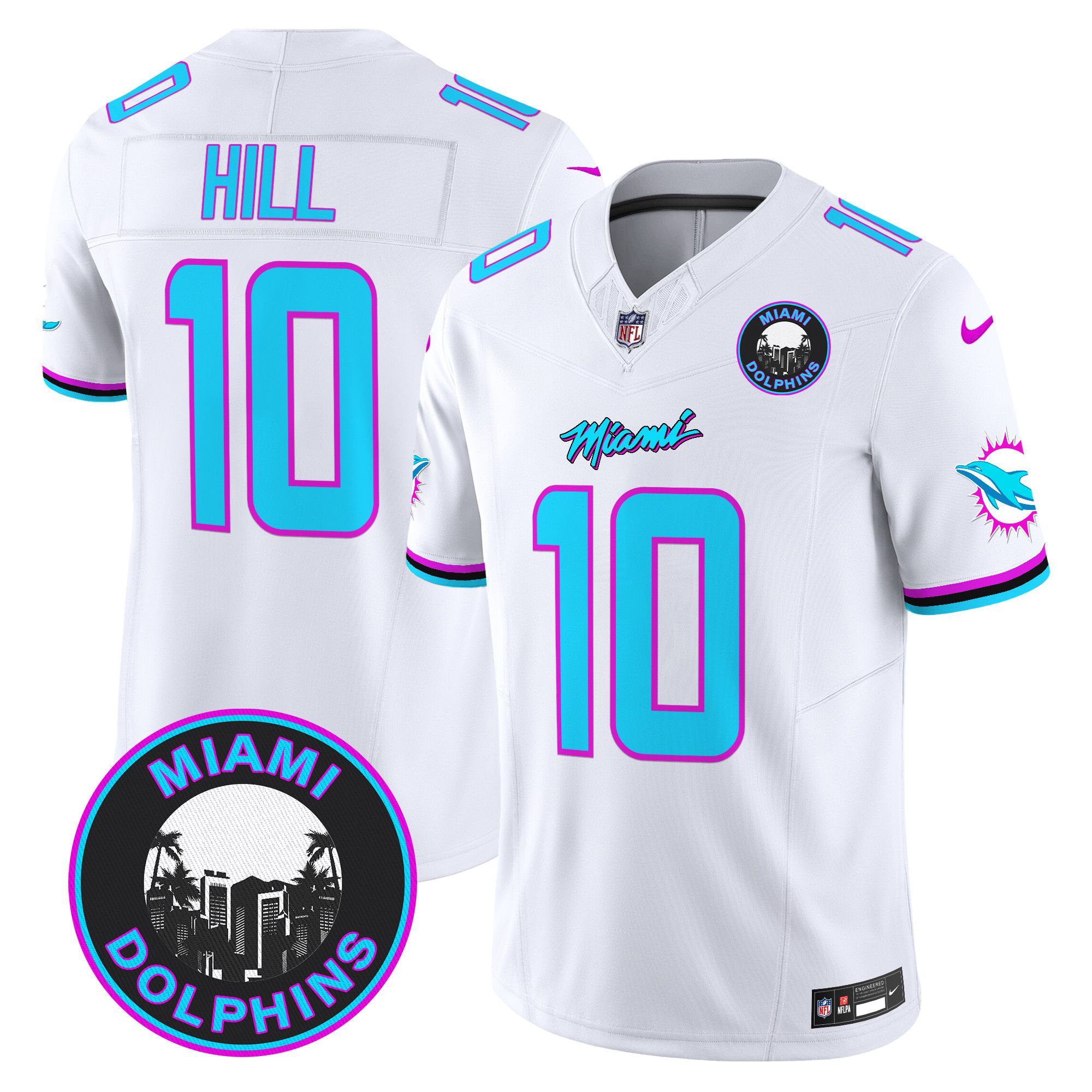 Men Miami Dolphins #10 Hill White 2024 Nike Vapor Limited NFL Jersey->indianapolis colts->NFL Jersey